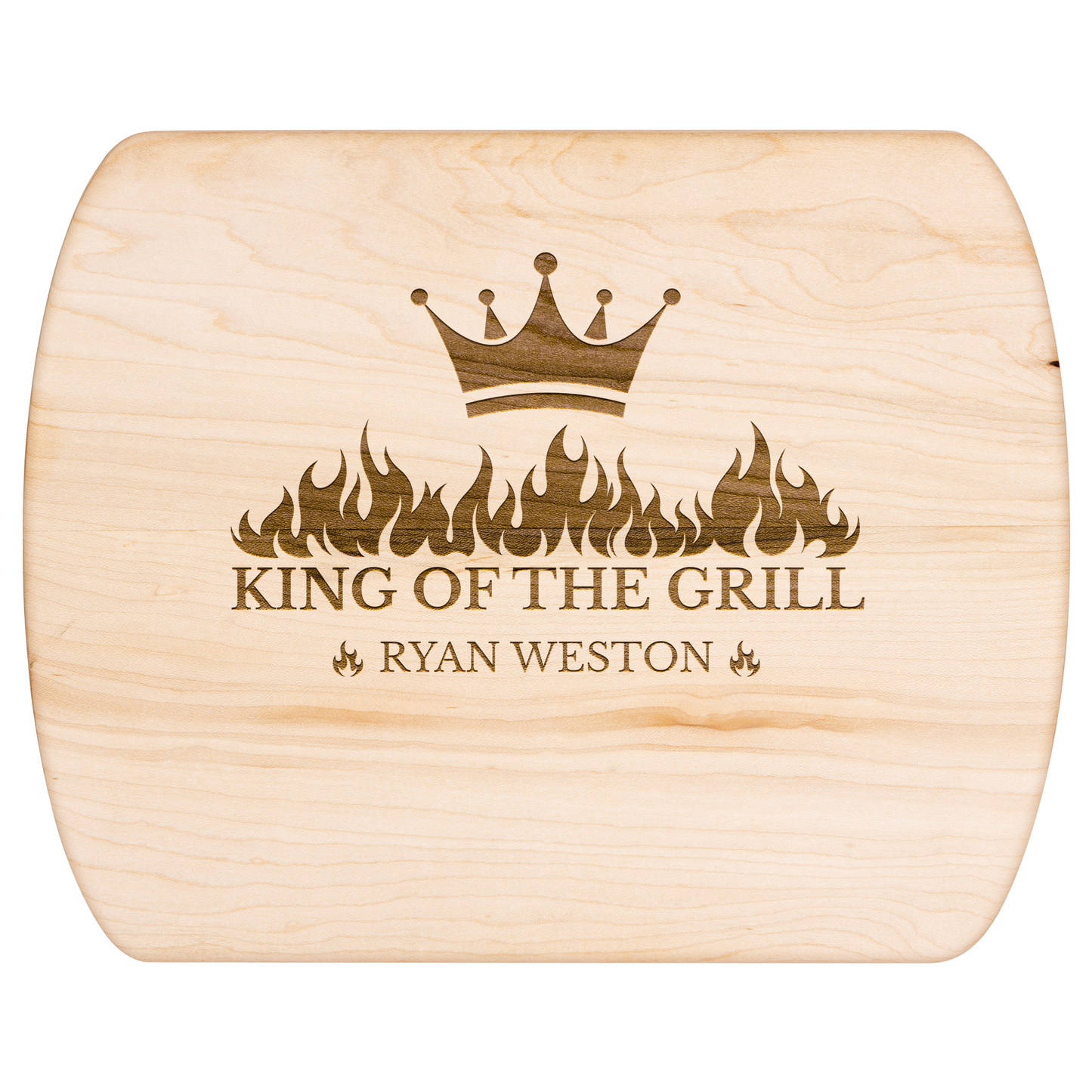 King of The Grill | Personalized Wooden Cutting Board
