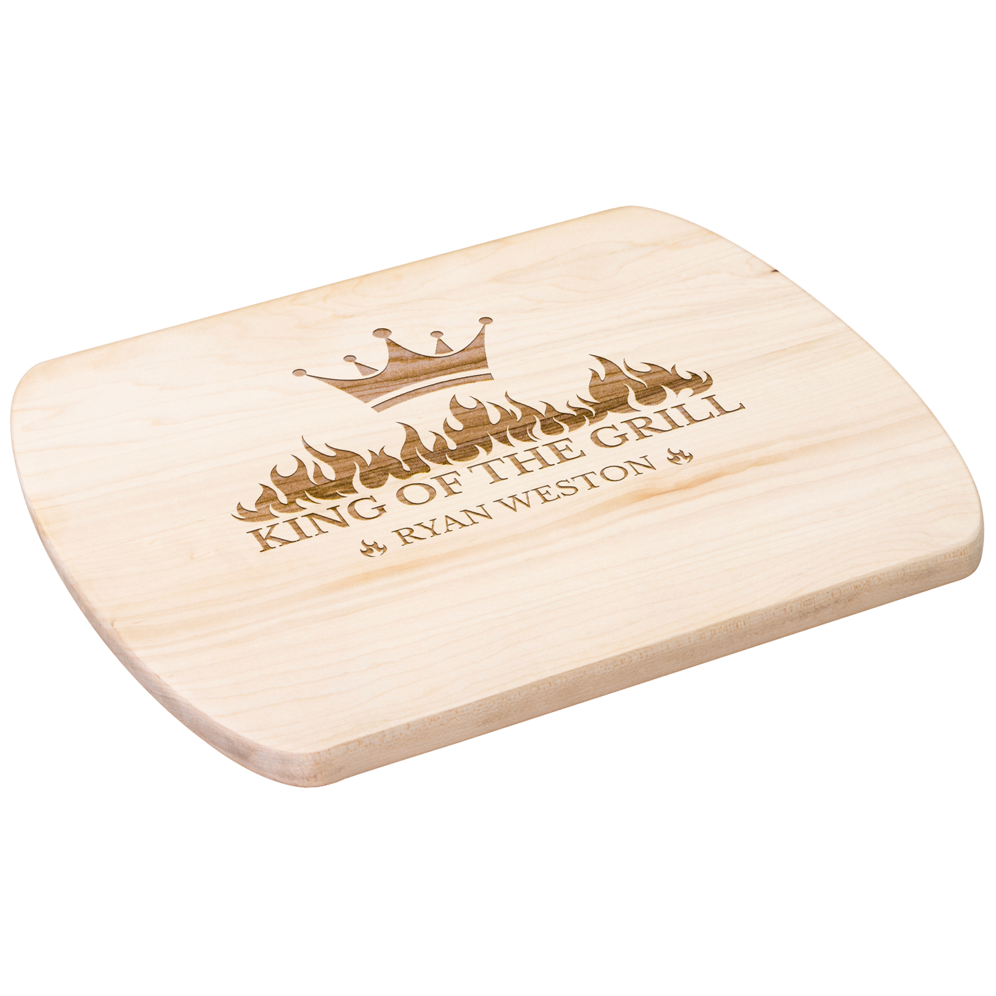 King of The Grill | Personalized Wooden Cutting Board