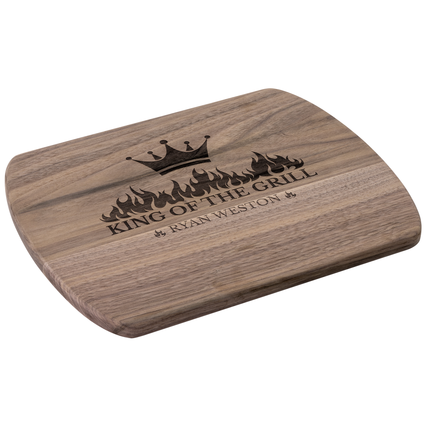 King of The Grill | Personalized Wooden Cutting Board