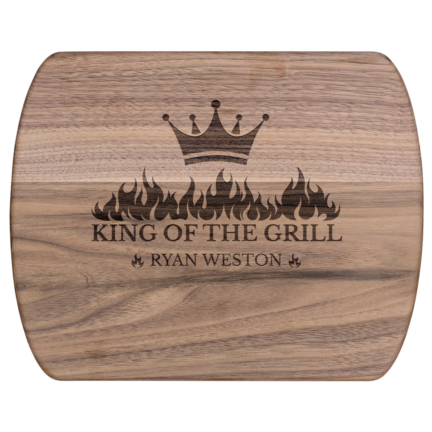 King of The Grill | Personalized Wooden Cutting Board