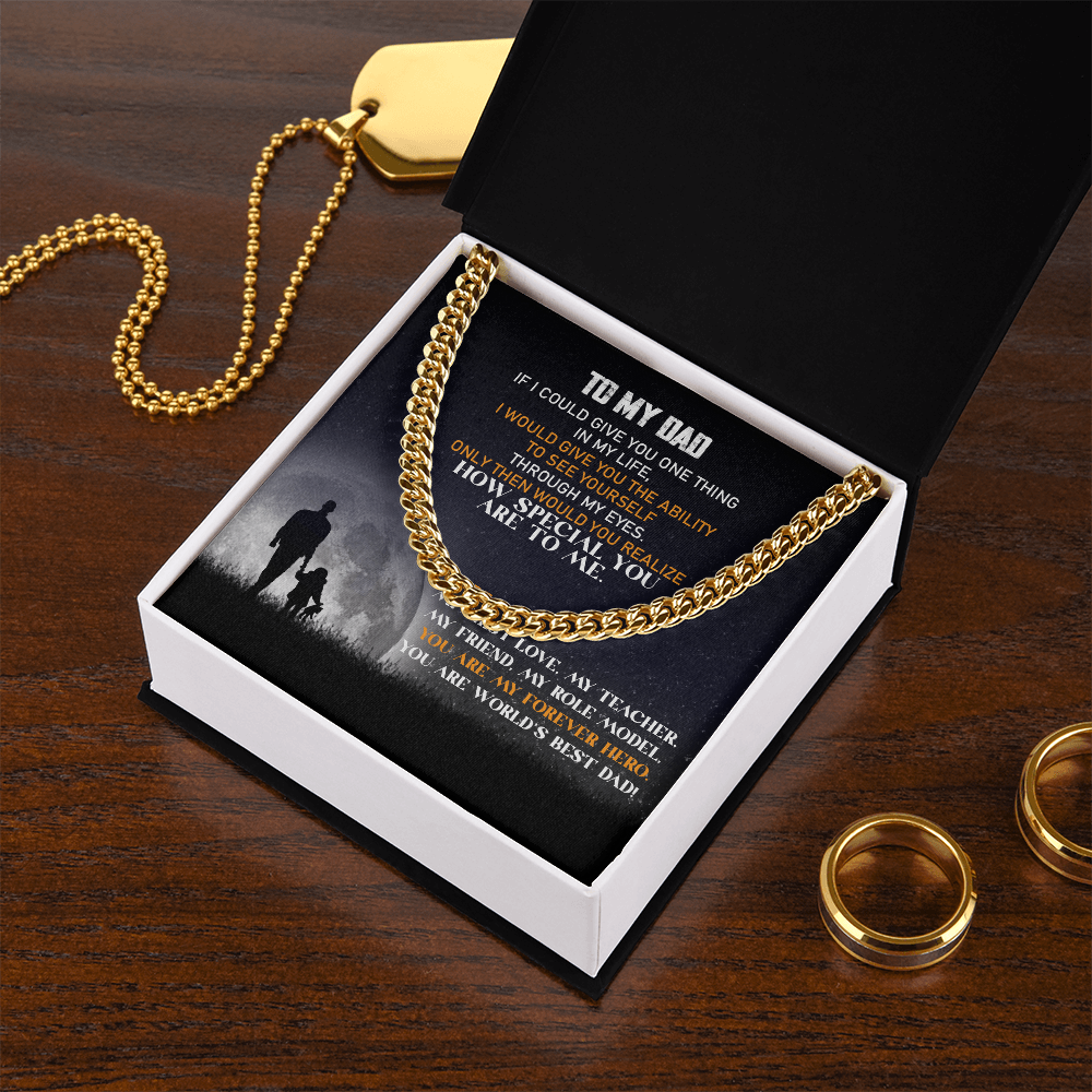 To My Son Cuban link chain