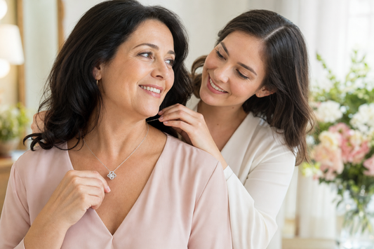 Mother daughter gift moment