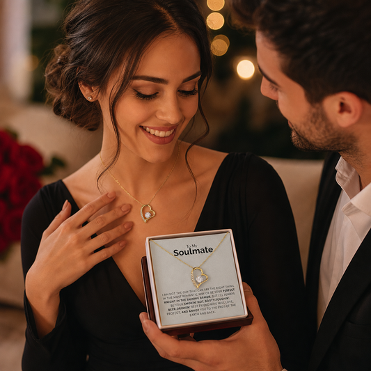 To My Soulmate | Gold Heart Necklace — A Gift For Her