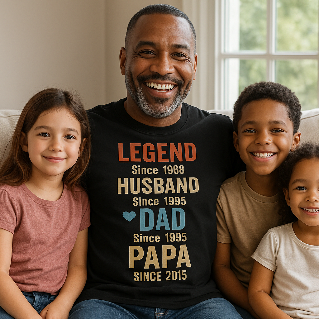 Personalized Legend Husband Dad Papa Since Father's Day T-shirt