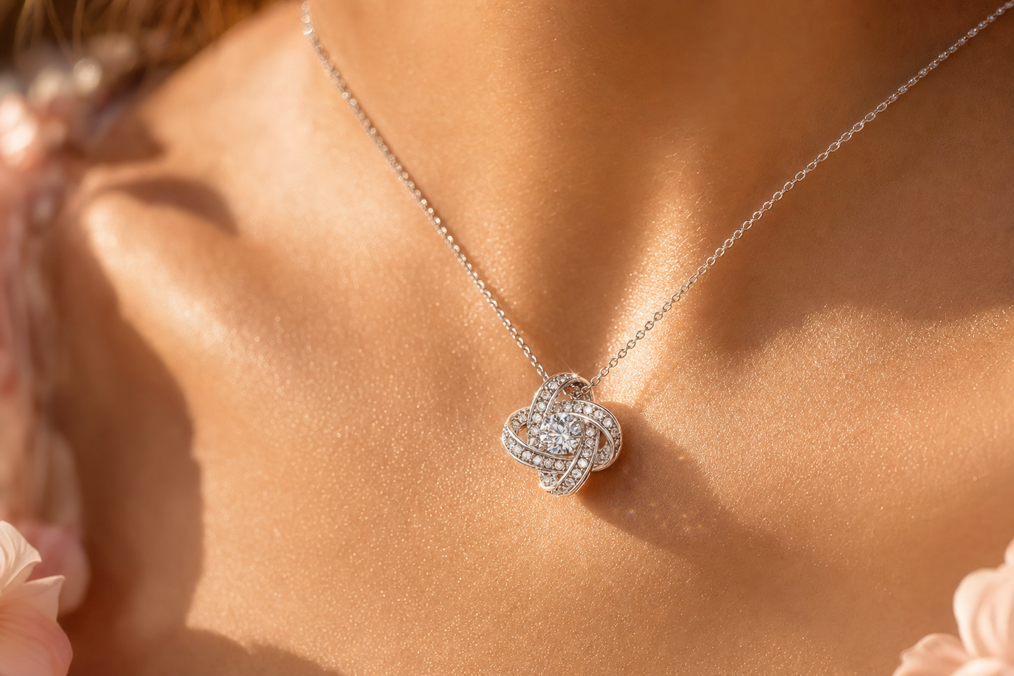 Close-up necklace pendant detail
