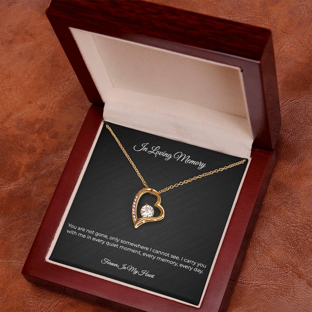 In Loving Memory | Forever Love Memorial Necklace - Sympathy Remembrance Keepsake