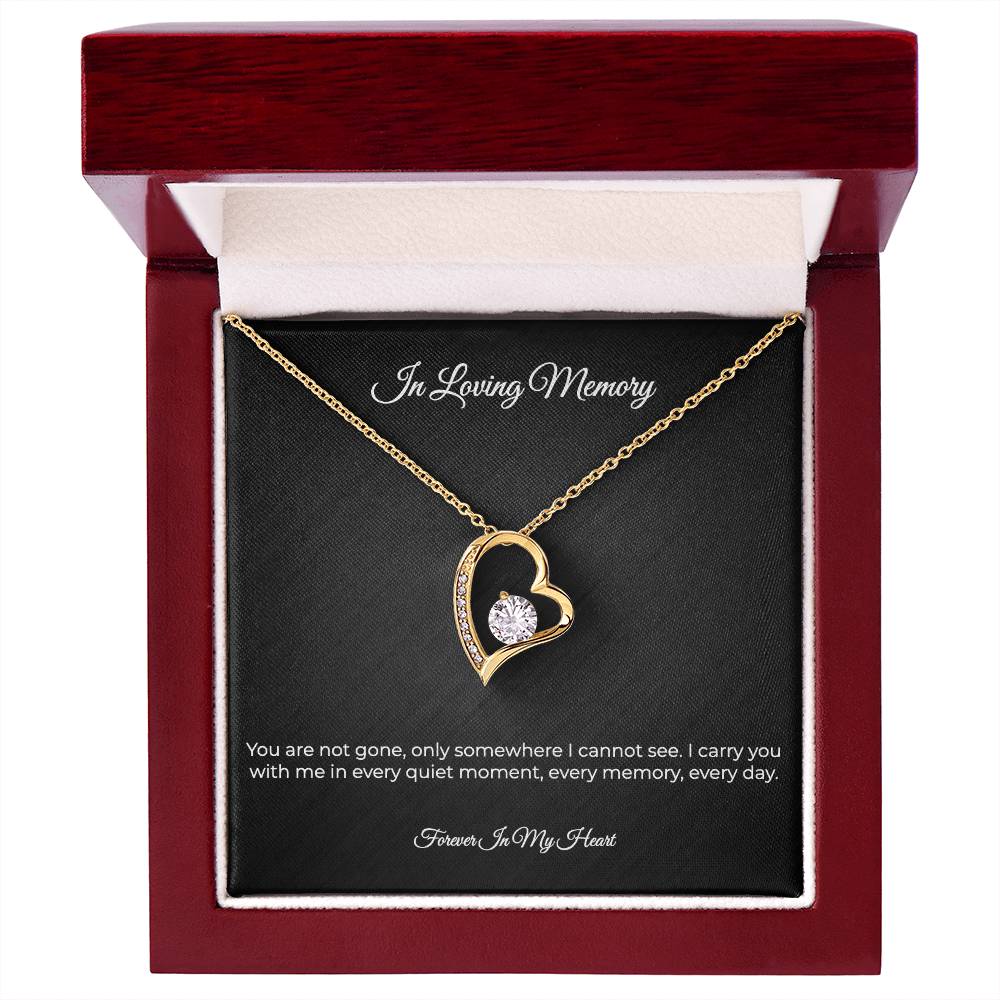 In Loving Memory | Forever Love Memorial Necklace - Sympathy Remembrance Keepsake