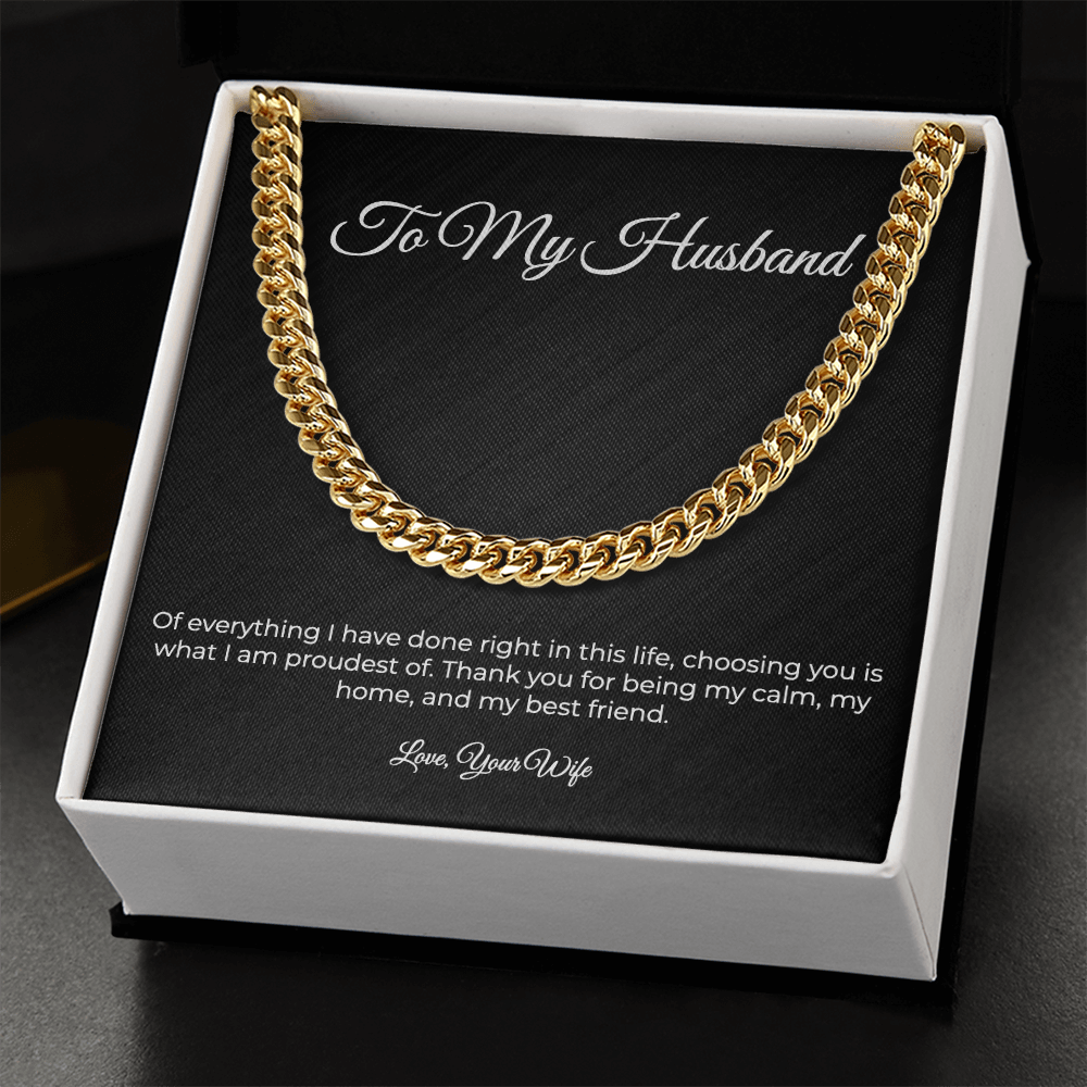 To My Husband | Cuban Link Chain - A Gift From Your Wife