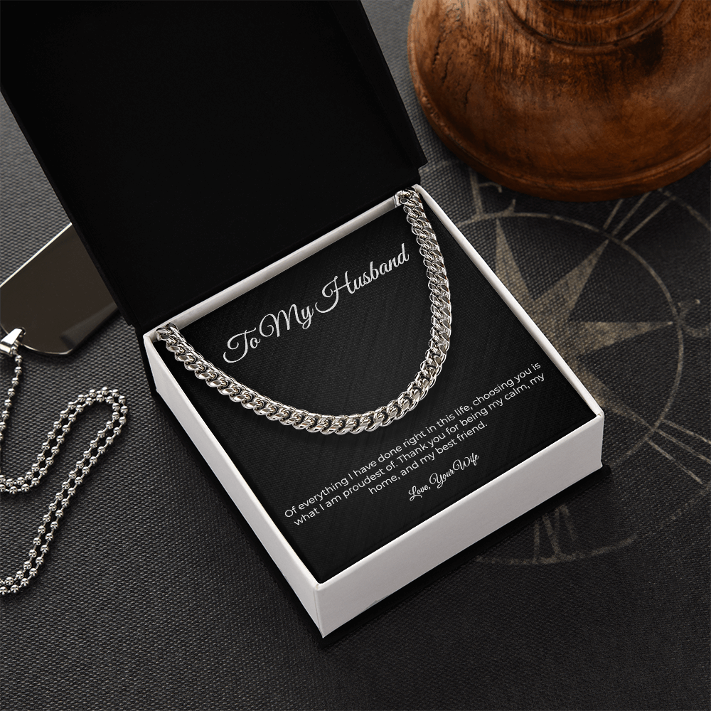 To My Husband | Cuban Link Chain - A Gift From Your Wife