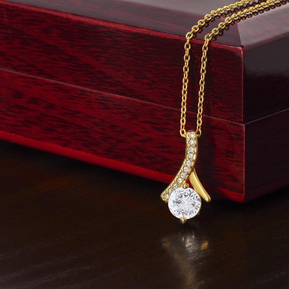 Gift for Wife "I Can't Live Without You" Gold Necklace