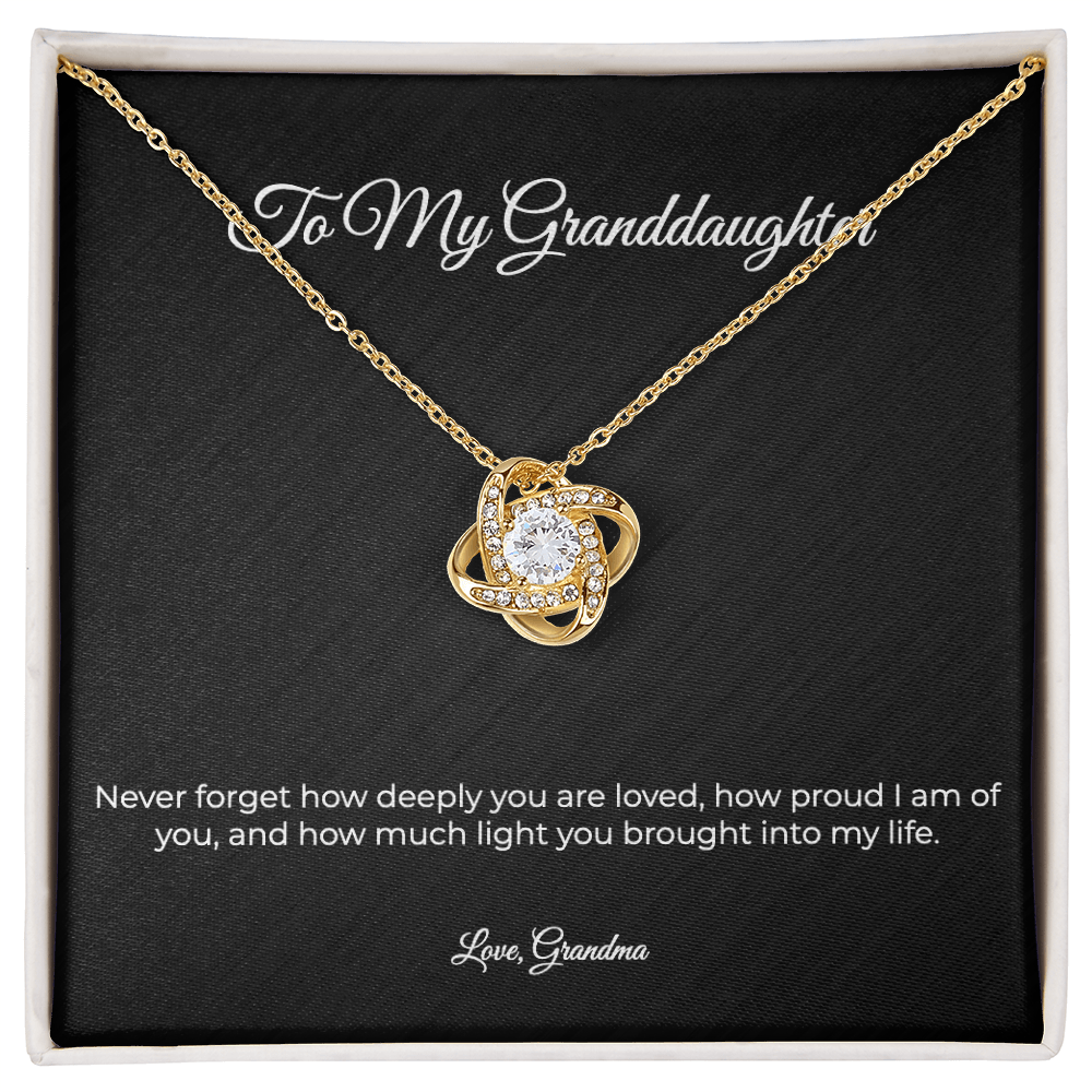 To My Granddaughter | Love Knot Necklace - A Gift From Grandma