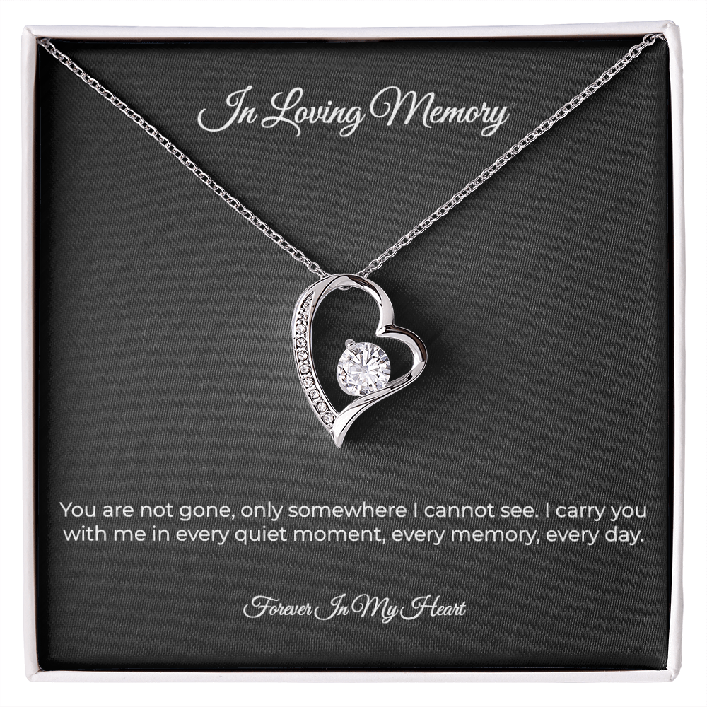 In Loving Memory | Forever Love Memorial Necklace - Sympathy Remembrance Keepsake
