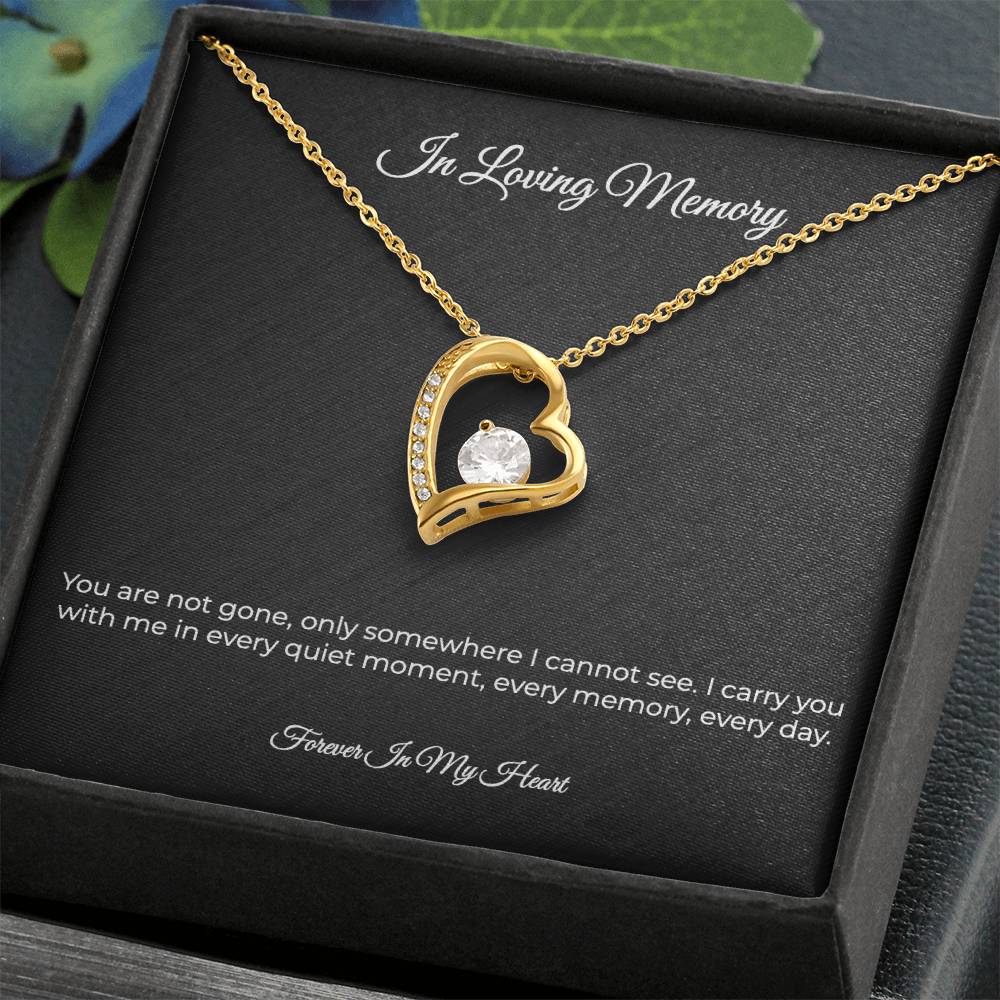 In Loving Memory | Forever Love Memorial Necklace - Sympathy Remembrance Keepsake