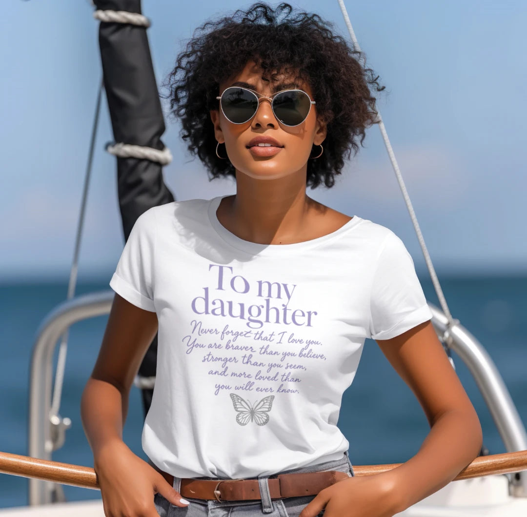 To My Daughter Butterfly Unisex T-Shirt