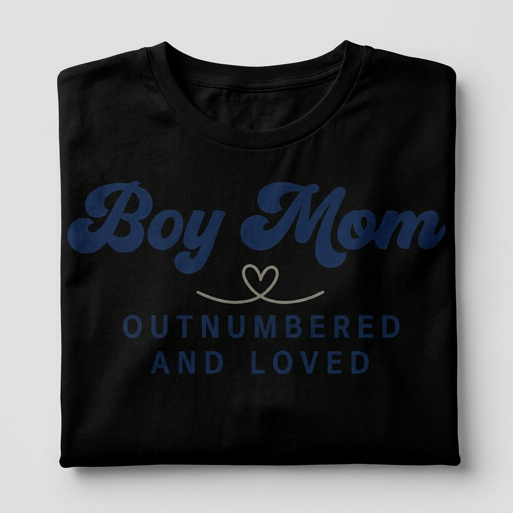 Boy Mom | Outnumbered And Loved T-Shirt