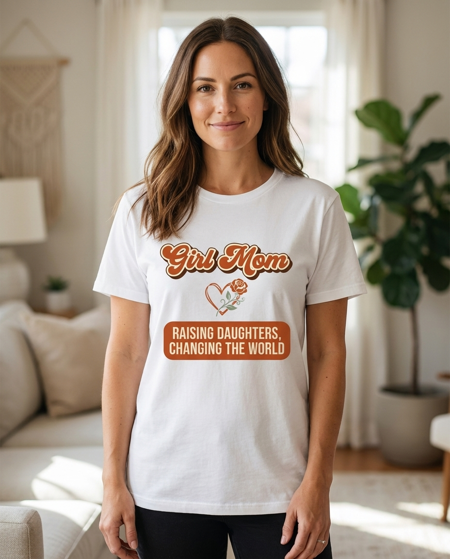 Girl Mom T-Shirt | Raising Daughters, Changing the World