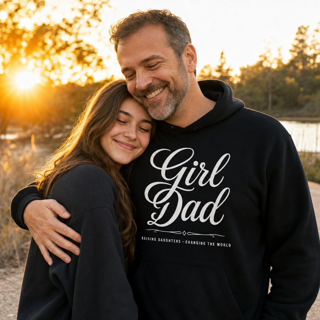 Girl Dad Proud Father of Daughters Hoodie